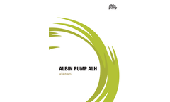 Albin - Model ALH - Heavy Duty Hose Pump - Brochure