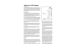 Split Soil Core Sampler - Brochure