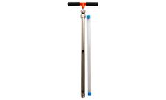 AMS - Model 424.23 - 1-1/8 X 24 Inch Plated Dual Purpose Soil Recovery Probe w/ Handle, 5/8 Inch Thread