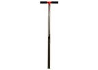 AMS - Model 401.101 - 1-1/8 X 33 Plated Reinforced Open End Soil Probe w/ Handle, 5/8 Thread