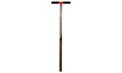 AMS - Model 401.101 - 1-1/8 X 33 Plated Reinforced Open End Soil Probe w/ Handle, 5/8 Thread