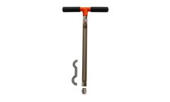 AMS - Model 56975 - 1 X 14 Inch Plated Replaceable Tip Soil Probe w/ Handle, 5/8 Inch Thread
