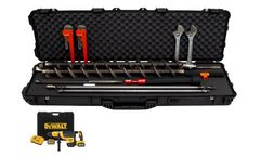AMS - Model 409.80 - 3 Inch Hollow Stem Flighted Auger Kit w/ Drill, 5/8 Inch Thread