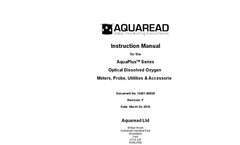 AquaPlus - Model GPS - Combined Optical Dissolved Oxygen, Electrical Conductivity and Temperature Sensor - Manual Rev F