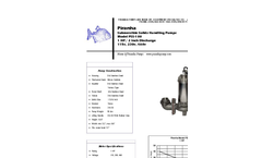 Piranha - Model PSS-100 - Solids Handling Pump - Technical Datasheet