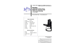 Piranha - Model PG-100/PG-300/PG-400 - Solids Handling Pump - Technical Datasheet