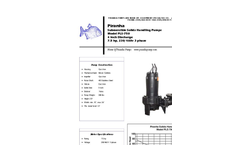 Piranha - Model PLS-750 - Solids Handling Pump - Technical Datasheet