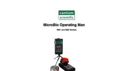 MB1 MicroBio Bioaerosol Sampler Manual Brochure