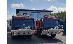 Cleaning of fire-fighting trucks