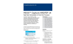 MEOS - Model HRDFEP v4 - High Rate Demodulator & Front End Processor Brochure