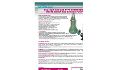 Türbosan - Model DAC-SC/Y and DAS Type - Submersible Waste Water and Sewage Pumps - Brochure
