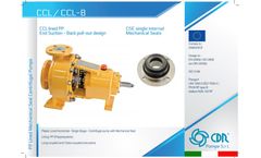 CDR - Model CCL / CCL-B - Plastic Lined Horizontal - Single Stage - Centrifugal Pump - Datasheet