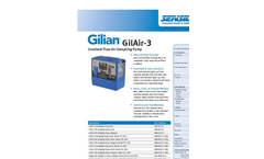 Sensidyne - Model Gilian GilAir-3 - Air Sampling Pumps (1 - 3,000 / 1- 5,000 cc/min) - Brochure