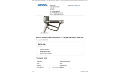 Denios - Model M510823W - Stainless Steel Construction Nozzle - Brochure
