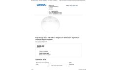 Denios - Model M728161W - 150 Gallon Poly Storage Tank - Brochure
