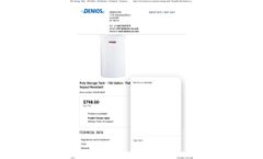 Denios - Model M728160W - 150 Gallon Poly Storage Tank- Brochure