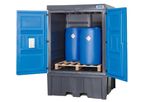 Denios - Model K220550W - Poly Cabinet for 1 IBC or 4 Drums