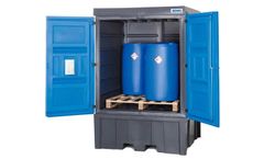 Denios - Model K220550W - Poly Cabinet for 1 IBC or 4 Drums