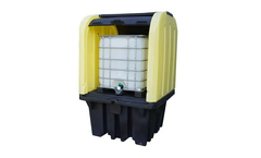 Denios - Model M761667W - IBC Yellow Roll Top Hardcover Spill Pallet