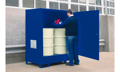 Denios - Model K173675W - Entry-Level Storage Locker for 4 Drum - Safe Chemical Storage