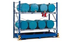 Denios - Model K344608W - 8 Drum Rack with Spill Containment Sump