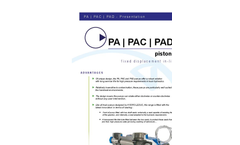 Model PA-PAC-PAD - Single-Flow Or Twin-Flow In-Line Piston Pumps Brochure