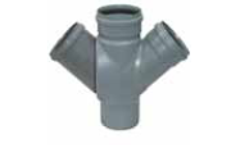 Dyka - Model 45º - 3 x RS - Underground Drainage Double T-Piece