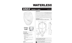KALAHARI - Model 2003 - High Performance Composite Urinal (HPC) Installation Instructions Brochure