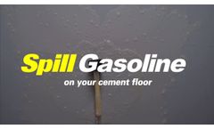 How SpillFix cleans up gasoline on cement - Video