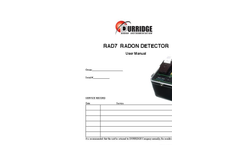 Durridge - Model RAD7 - Real-Time Continuous Radon Monitor with Spectral Analysis - Manual