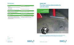 IMKO Sono-Mix - Inline Moisture Determination for Concrete Mixers - Datasheet