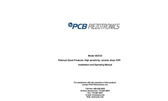 Single Axis  Accelerometers- Brochure