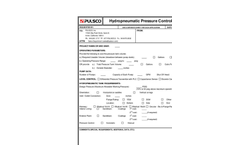 Hydropneumatic Pressure Control System Application Sheet