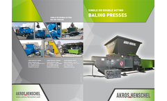 Model PSC range - Single-Acting Balers Brochure