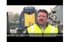 Danieli Henschel 600 tons shear baler with press-wings Video