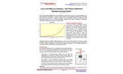 Tekran  - Low Level Mercury Analysis - Gas Phase Calibration Background Information - Brochure