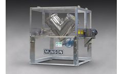 Munson - Model VB-1-S316  - Lab Size Vee Cone Blender Discharges Fully, Sanitizes Quickly