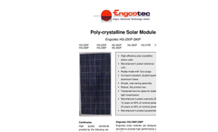 Engcotec - Model HG250P 250-290 - Polycrystalline Solar Module Datasheet