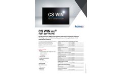 Komax CS WIN nx - Standard Test Software - Brochure
