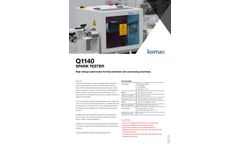 Komax - Model Q1140 - High Voltage Spark Tester for Fully Automatic Wire Processing Machines - Brochure