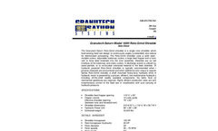 Granutech-Saturn Model 160H Roto-Grind Shredder Brochure