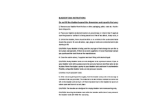 Bladder Tank Instruction Manual