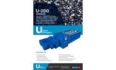 Ulster - Model U-200 - Production Processing Shredder - Brochure