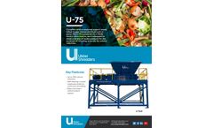 Ulster - Model U-75 - Production Processing Shredder - Brochure