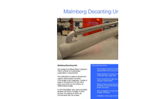 Malmberg - Decanting Unit Datasheet