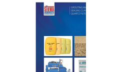 Grouting material, sealing clays, quartz filter gravel- Brochure
