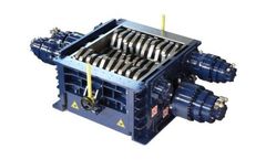 SatrindTech - Model 4R10/150 - 4R13/150 - 4R15/400 - 4R20/400 - 4 Shaft Shredder Power 150 HP