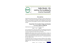 SO2 Acid Gas Packed Bed Tower Wet Scrubbing Design - Datasheet