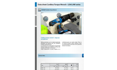 Gedore - Model LDA/LAW Series - Cordless Torque Wrench - Brochure