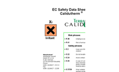 Terra-Calidus - Model Calidutherm - Geothermal Probe Grouting Material -  Brochure
